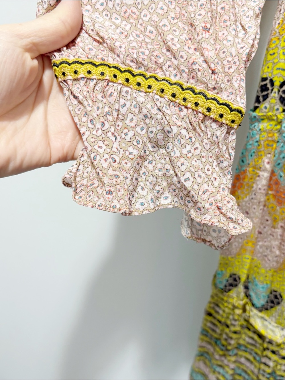 Anthropologie Bhanuni by Jyoti Giorgia Embroidered Maxi Dress Size 4 Tassels - Picture 12 of 16